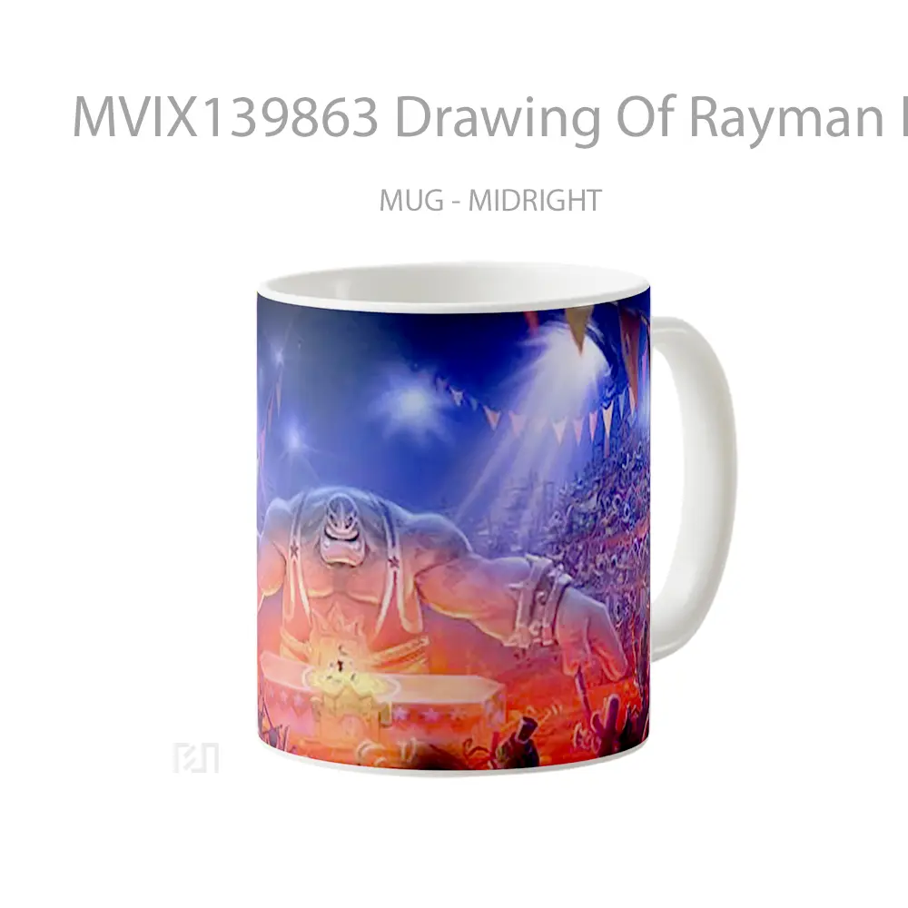 Mug Drawing Of Rayman Legends Gelas Keramik Unik - All-side / Desain