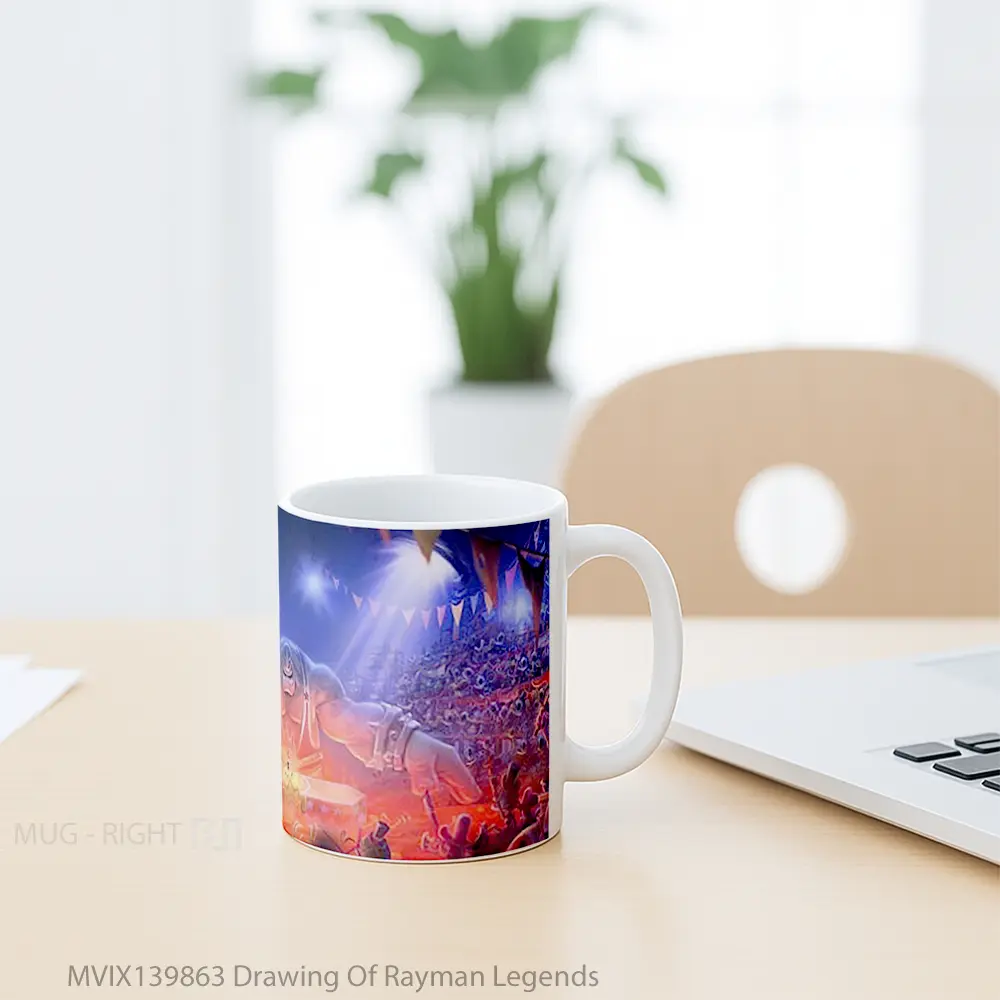 Mug Drawing Of Rayman Legends Gelas Keramik Unik - All-side / Desain