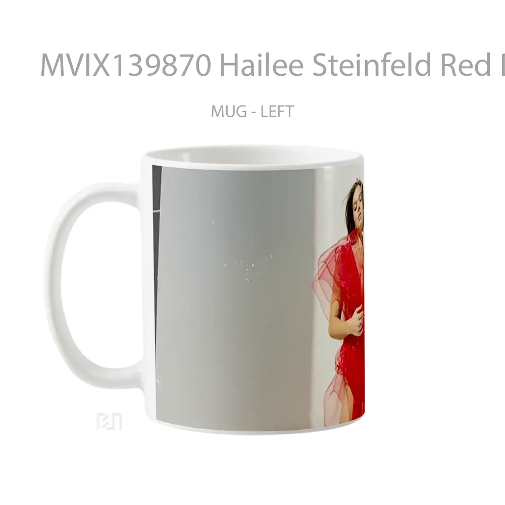 Mug Hailee Steinfeld Red Dress Gelas Selebriti - All-side / Desain
