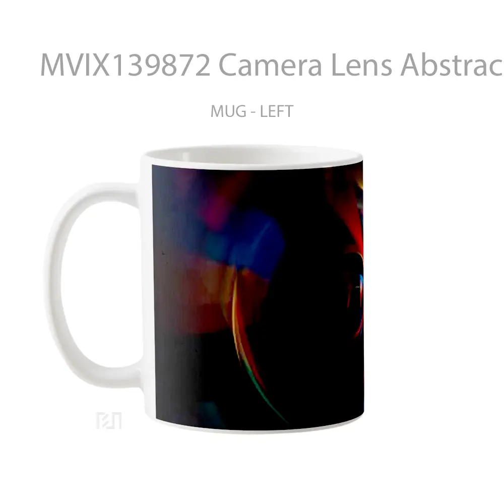 Mug Camera Lens Abstract Gelas Seni Modern - All-side / Desain