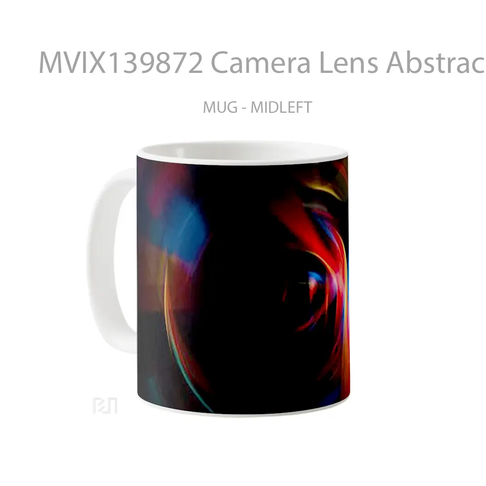 Mug Camera Lens Abstract Gelas Seni Modern - All-side / Desain