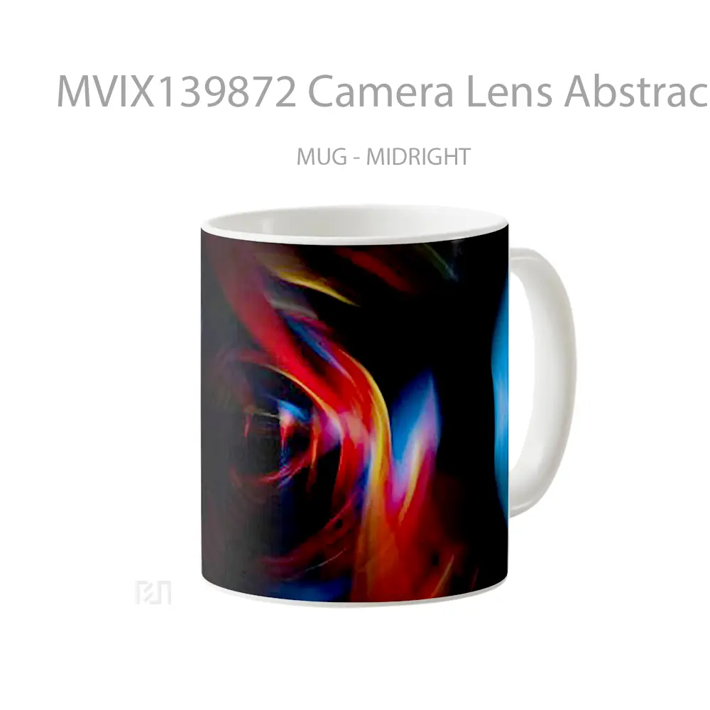 Mug Camera Lens Abstract Gelas Seni Modern - All-side / Desain