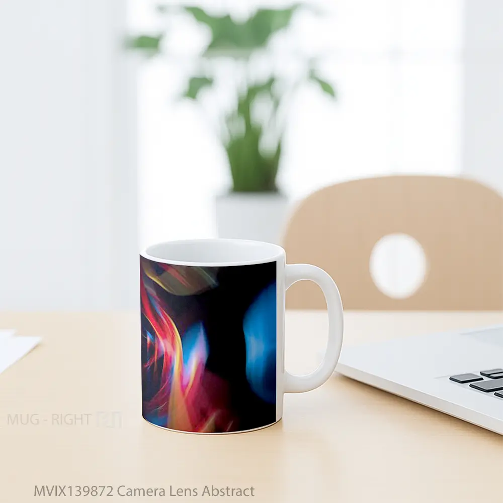 Mug Camera Lens Abstract Gelas Seni Modern - All-side / Desain