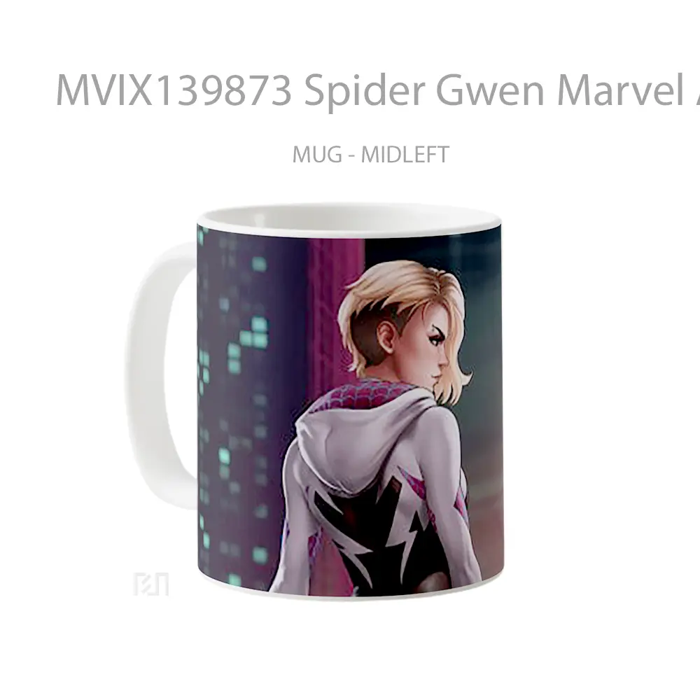 Mug Spider Gwen Marvel Art V2 Gelas Superhero - All-side / Desain