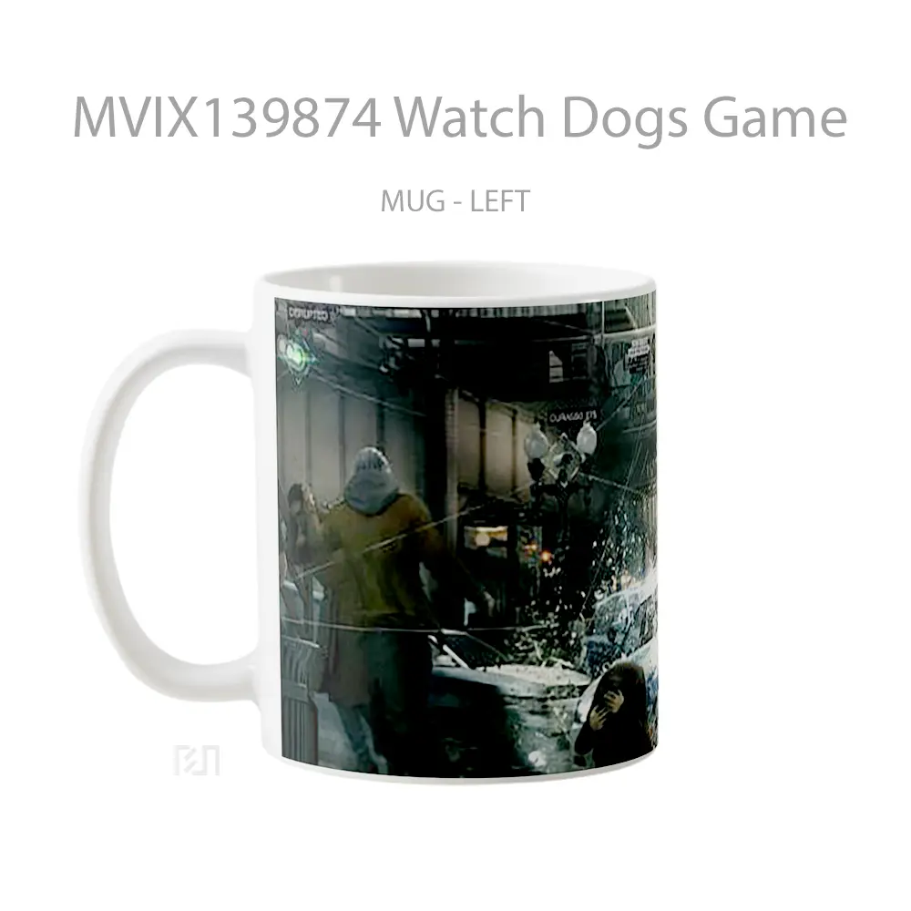 Mug Watch Dogs Game Cangkir Gamer - All-side / Desain