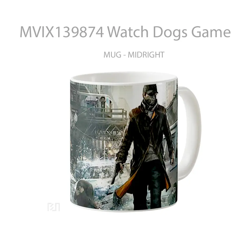 Mug Watch Dogs Game Cangkir Gamer - All-side / Desain