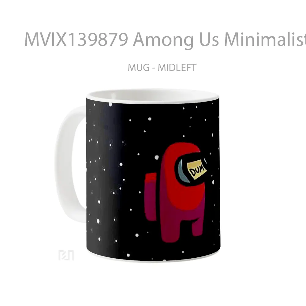 Mug Among Us Minimalist Gelas Seni Modern - All-side / Desain