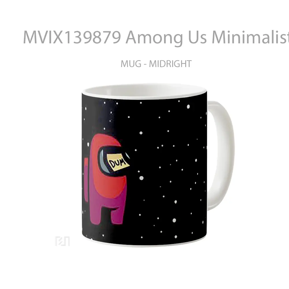 Mug Among Us Minimalist Gelas Seni Modern - All-side / Desain