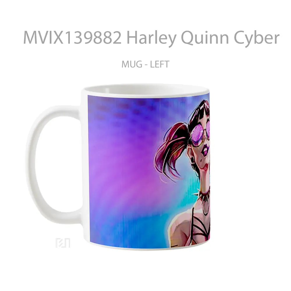 Mug Harley Quinn Cyber Gelas Keramik Unik - All-side / Desain
