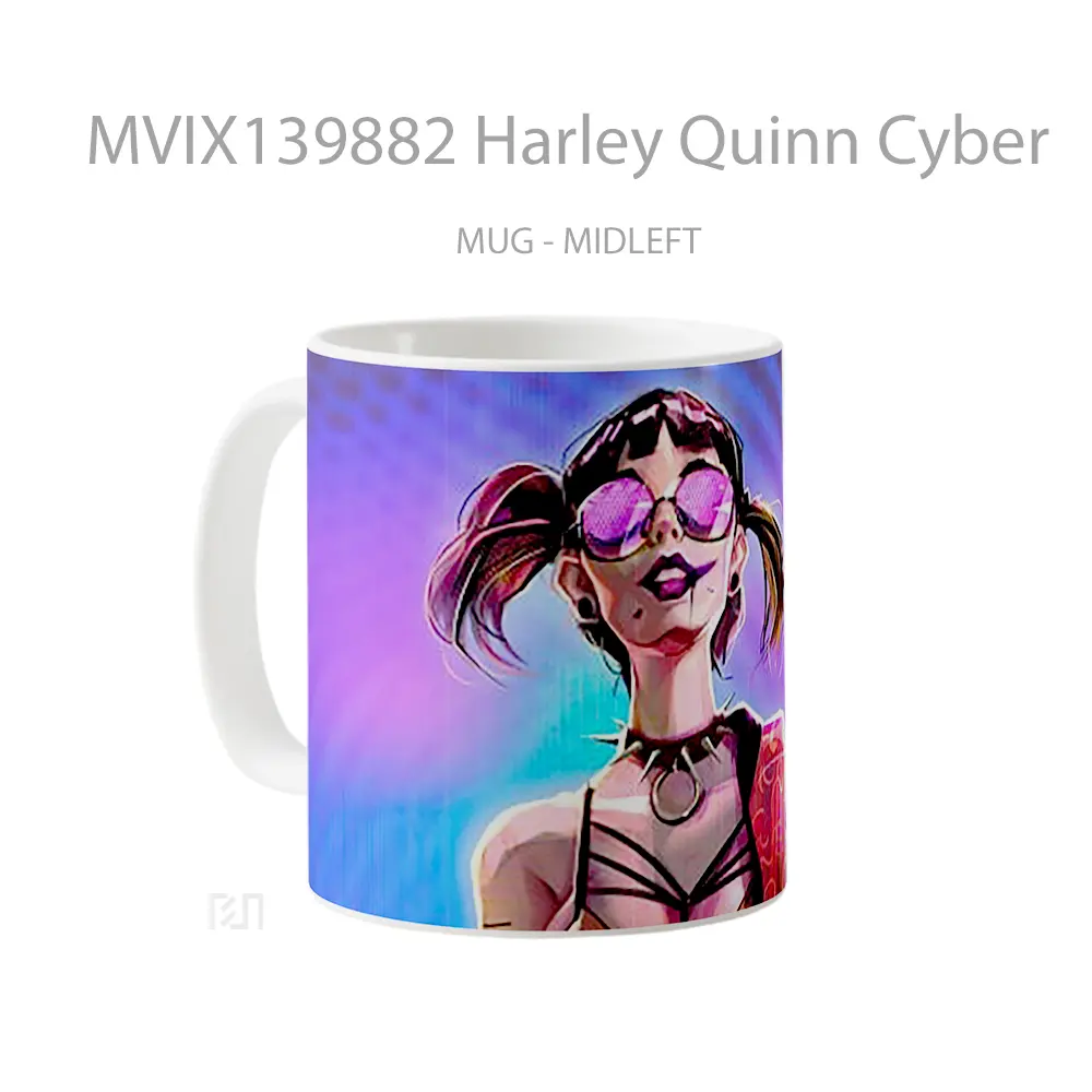 Mug Harley Quinn Cyber Gelas Keramik Unik - All-side / Desain