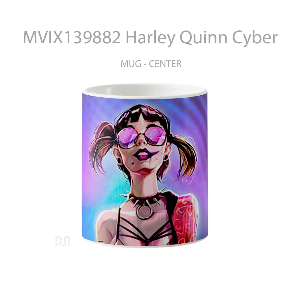 Mug Harley Quinn Cyber Gelas Keramik Unik