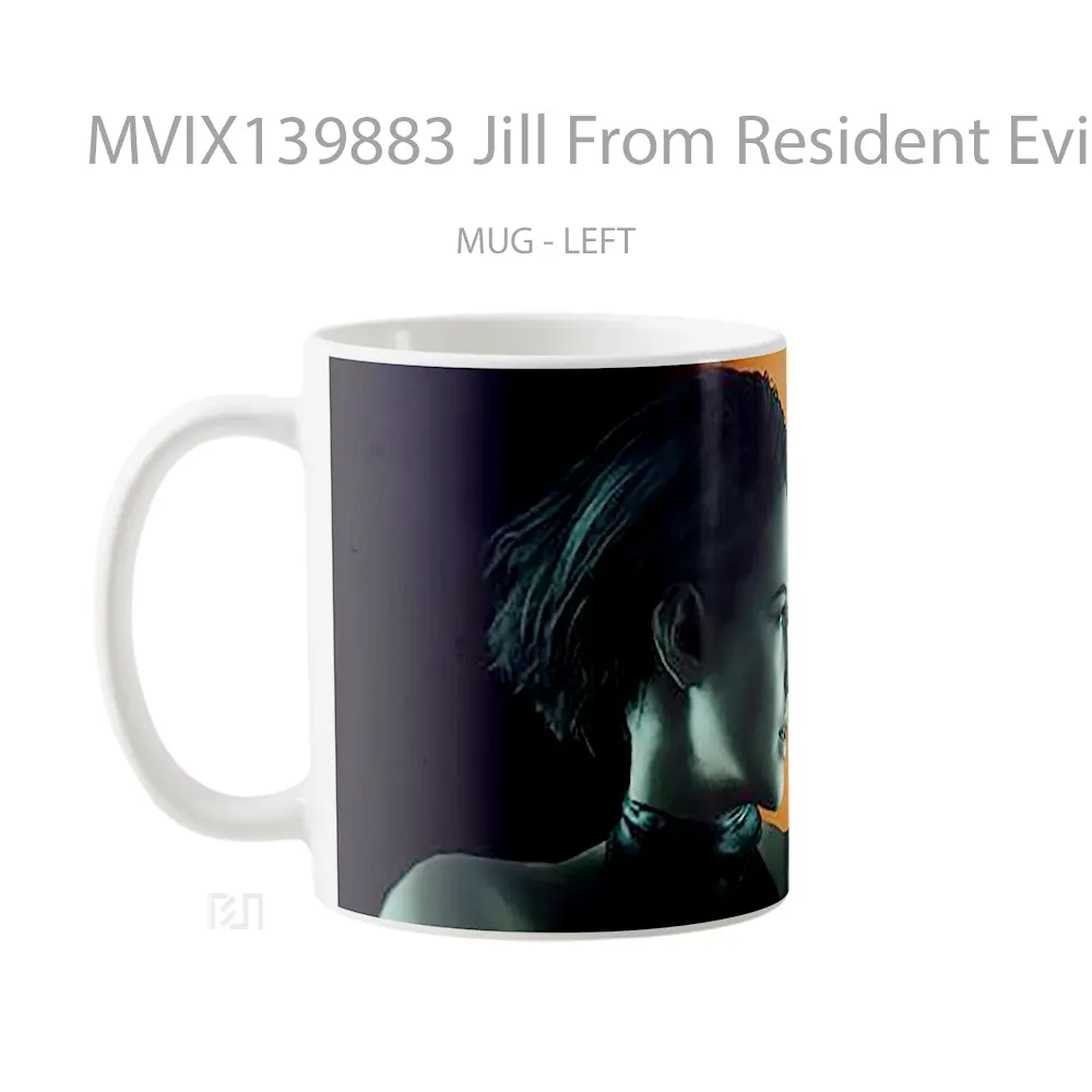 Mug Jill From Resident Evil Fanart Cangkir Gamer - All-side / Desain