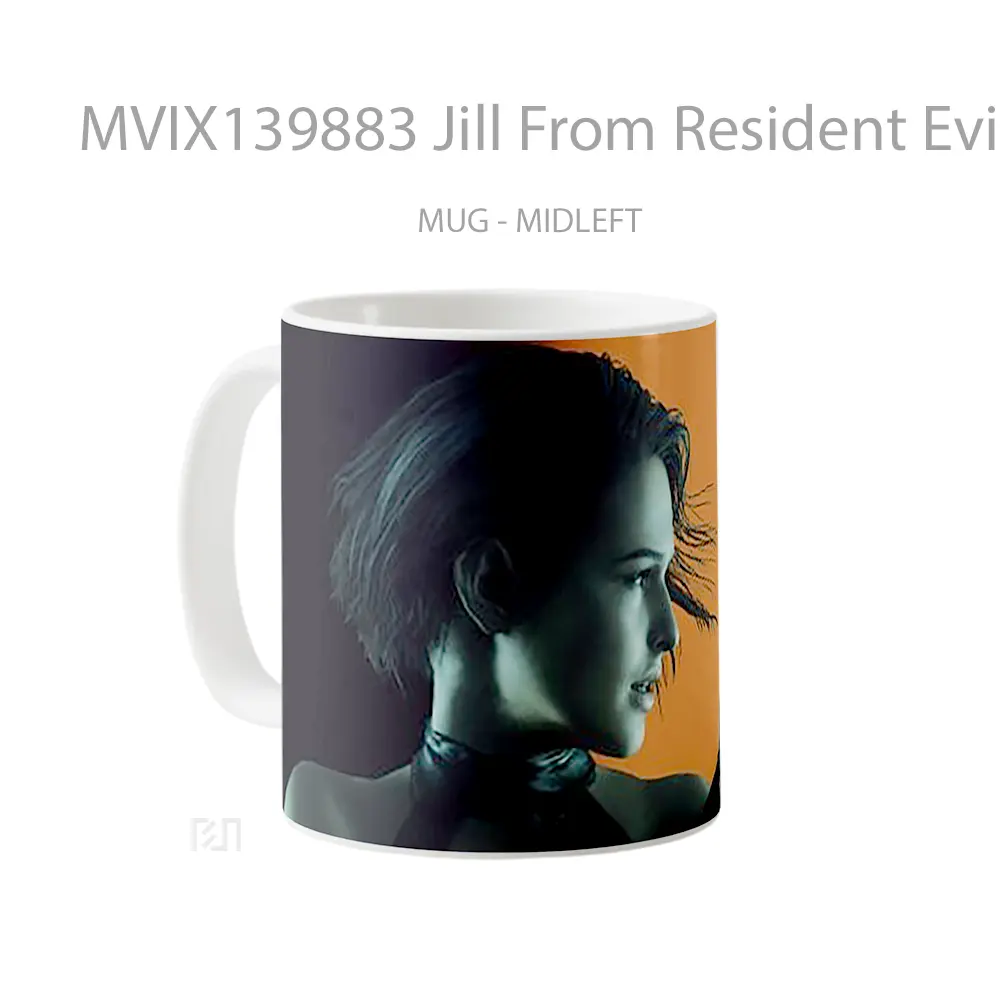 Mug Jill From Resident Evil Fanart Cangkir Gamer - All-side / Desain