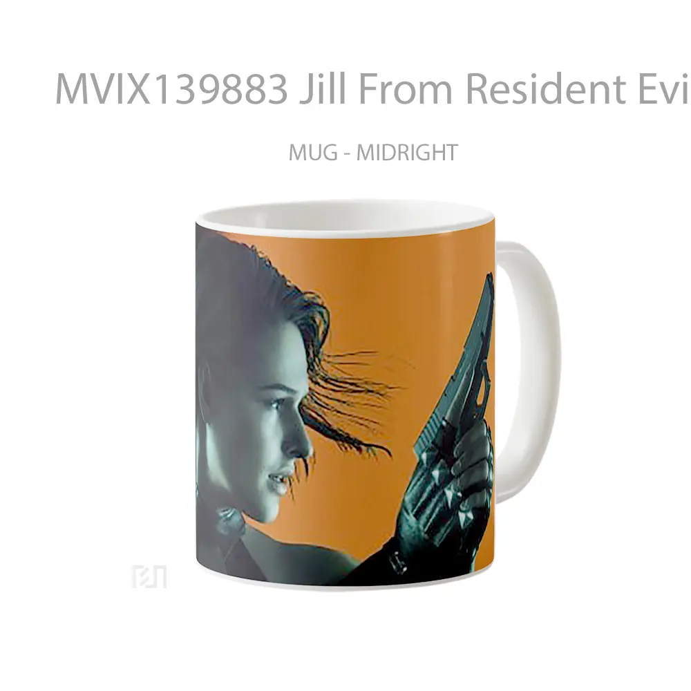 Mug Jill From Resident Evil Fanart Cangkir Gamer - All-side / Desain