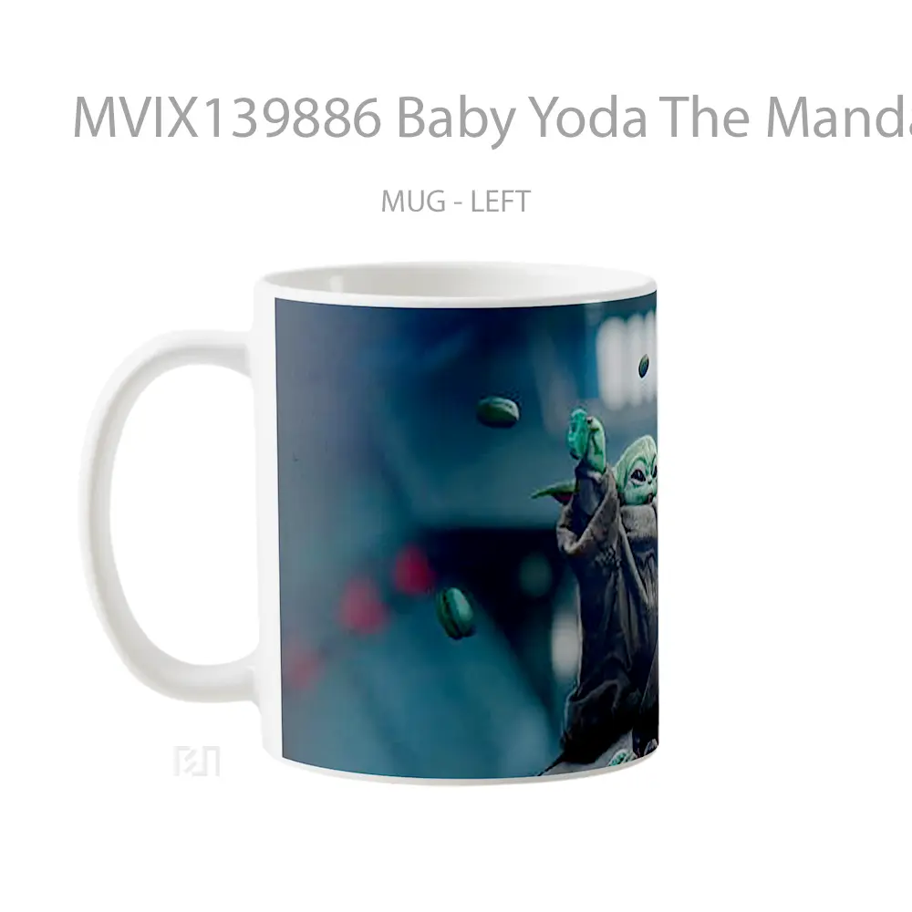 Mug Baby Yoda The Mandalorian V4 Gelas Star Wars - All-side / Desain