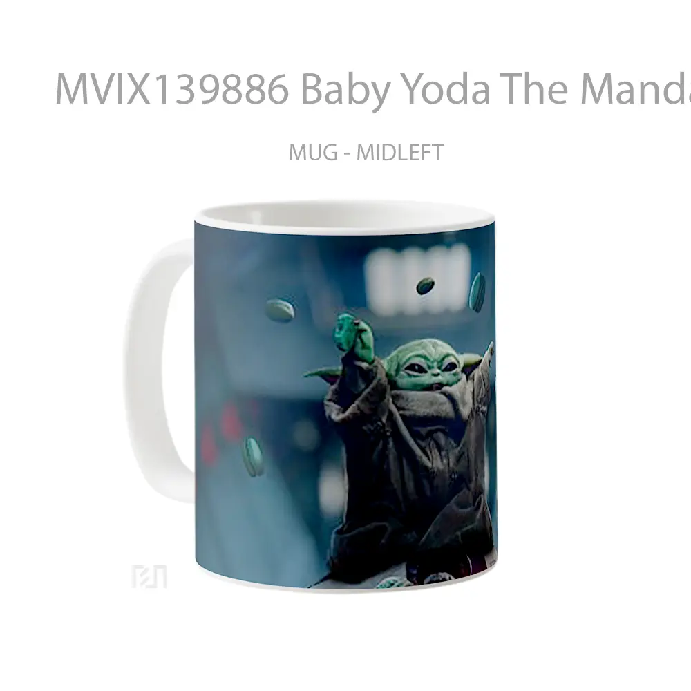Mug Baby Yoda The Mandalorian V4 Gelas Star Wars - All-side / Desain