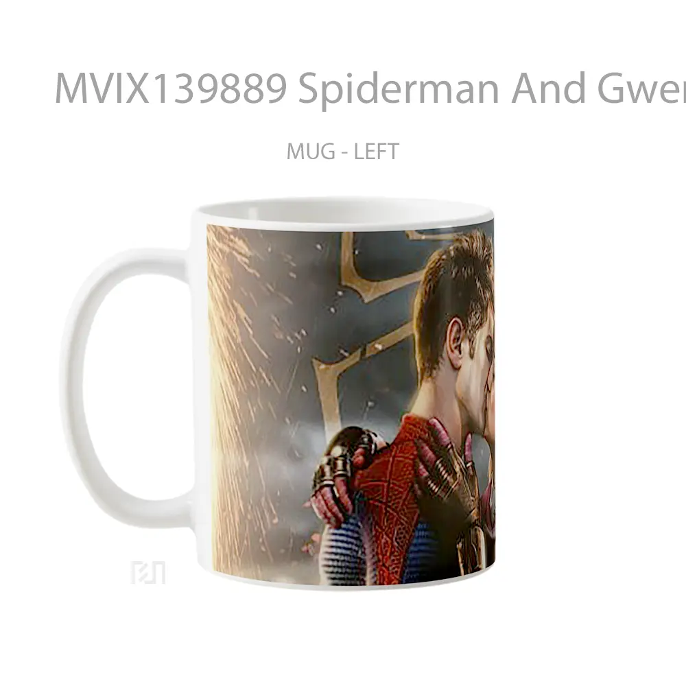 Mug Spiderman And Gwen Stacy Kissing Gelas Superhero - All-side / Desain