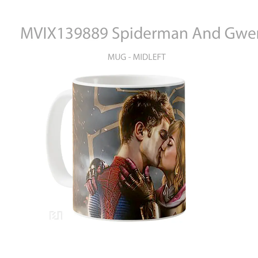 Mug Spiderman And Gwen Stacy Kissing Gelas Superhero - All-side / Desain