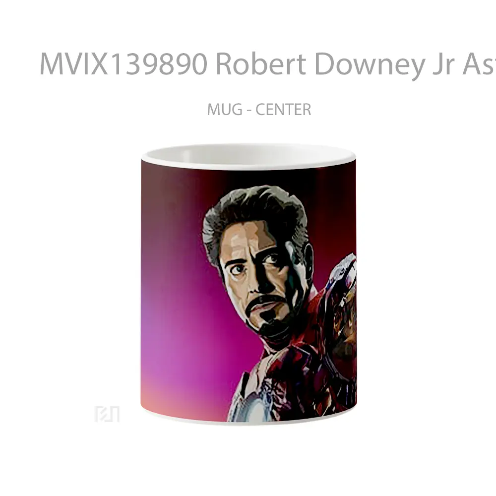 Mug Robert Downey Jr Astony Stark Iron Man Fanart Gelas Superhero