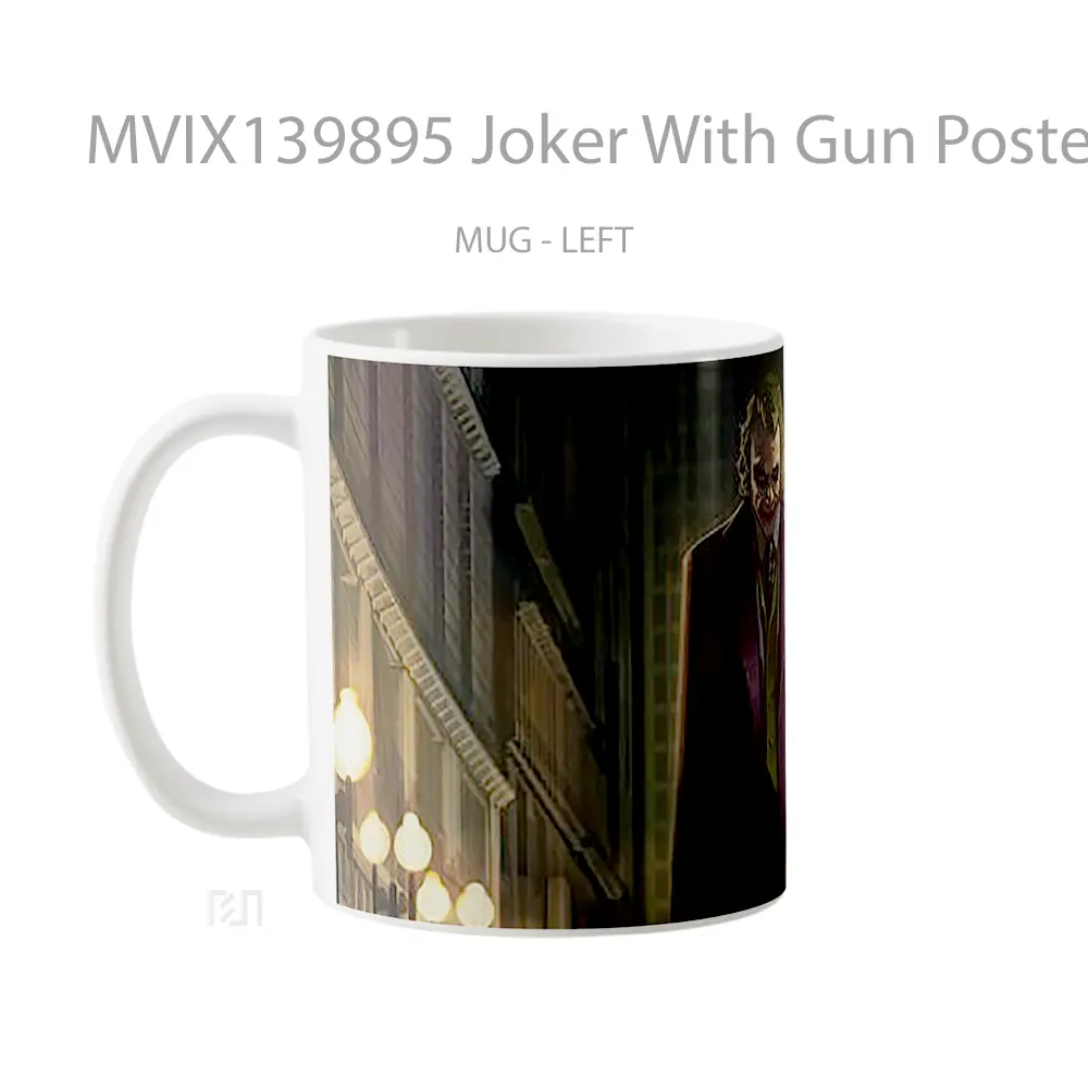 Mug Joker With Gun Poster Gelas Superhero - All-side / Desain