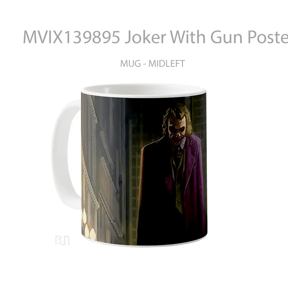 Mug Joker With Gun Poster Gelas Superhero - All-side / Desain