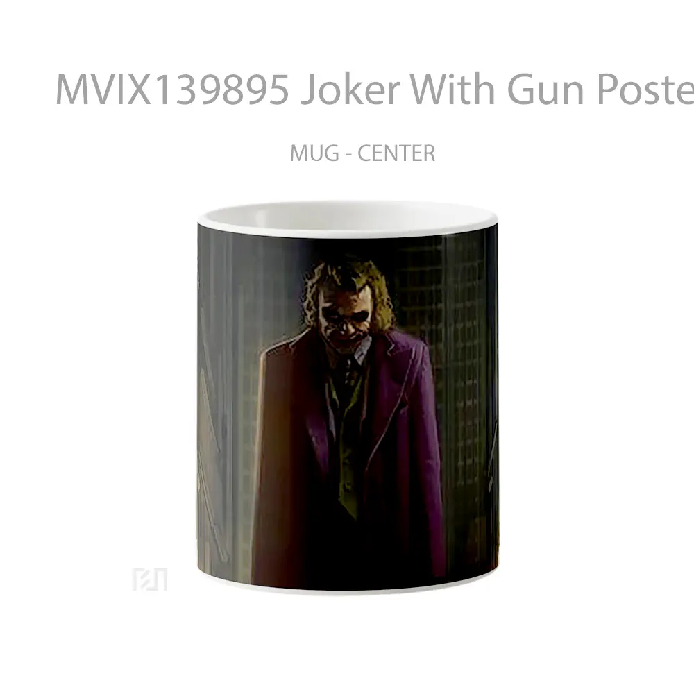 Mug Joker With Gun Poster Gelas Superhero