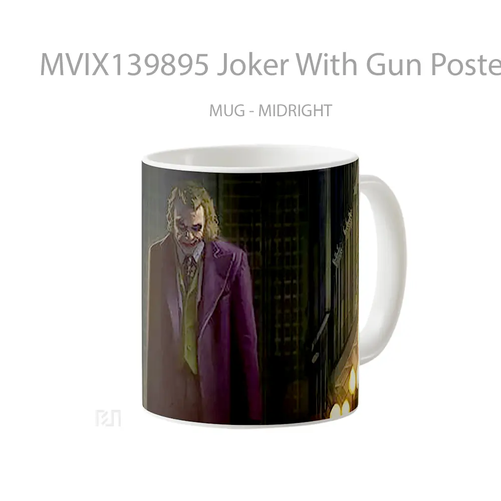 Mug Joker With Gun Poster Gelas Superhero - All-side / Desain