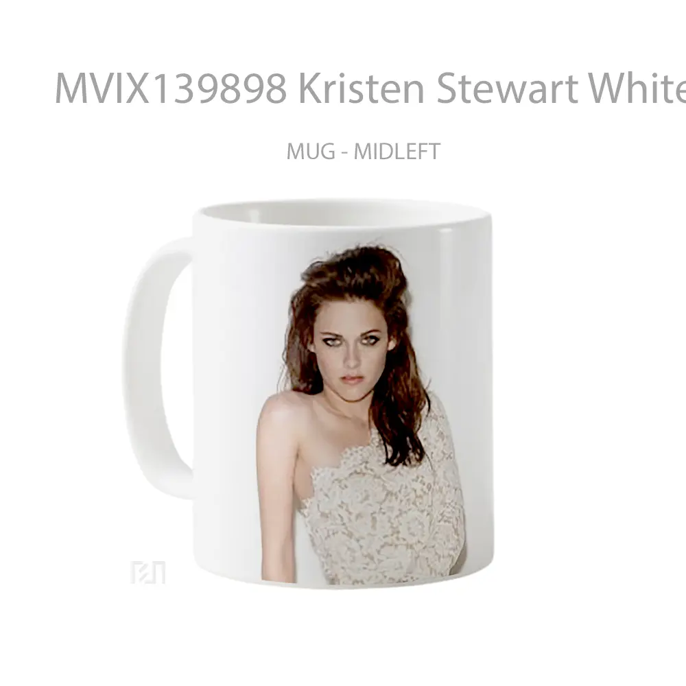 Mug Kristen Stewart White Dress Gelas Selebriti - All-side / Desain