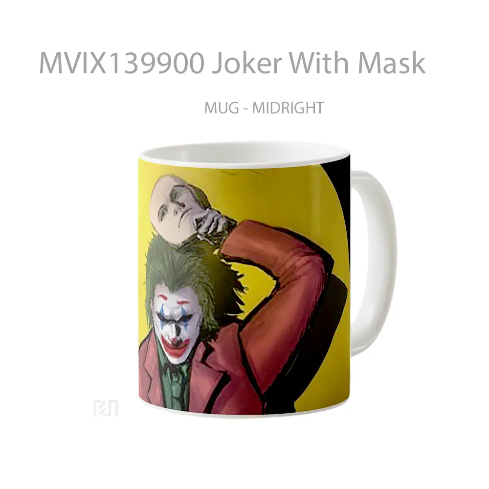 Mug Joker With Mask Gelas Superhero - All-side / Desain