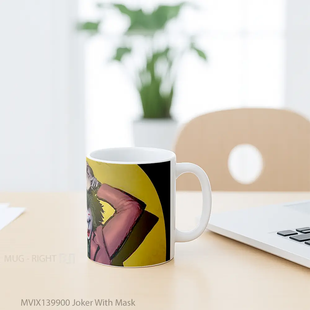 Mug Joker With Mask Gelas Superhero - All-side / Desain