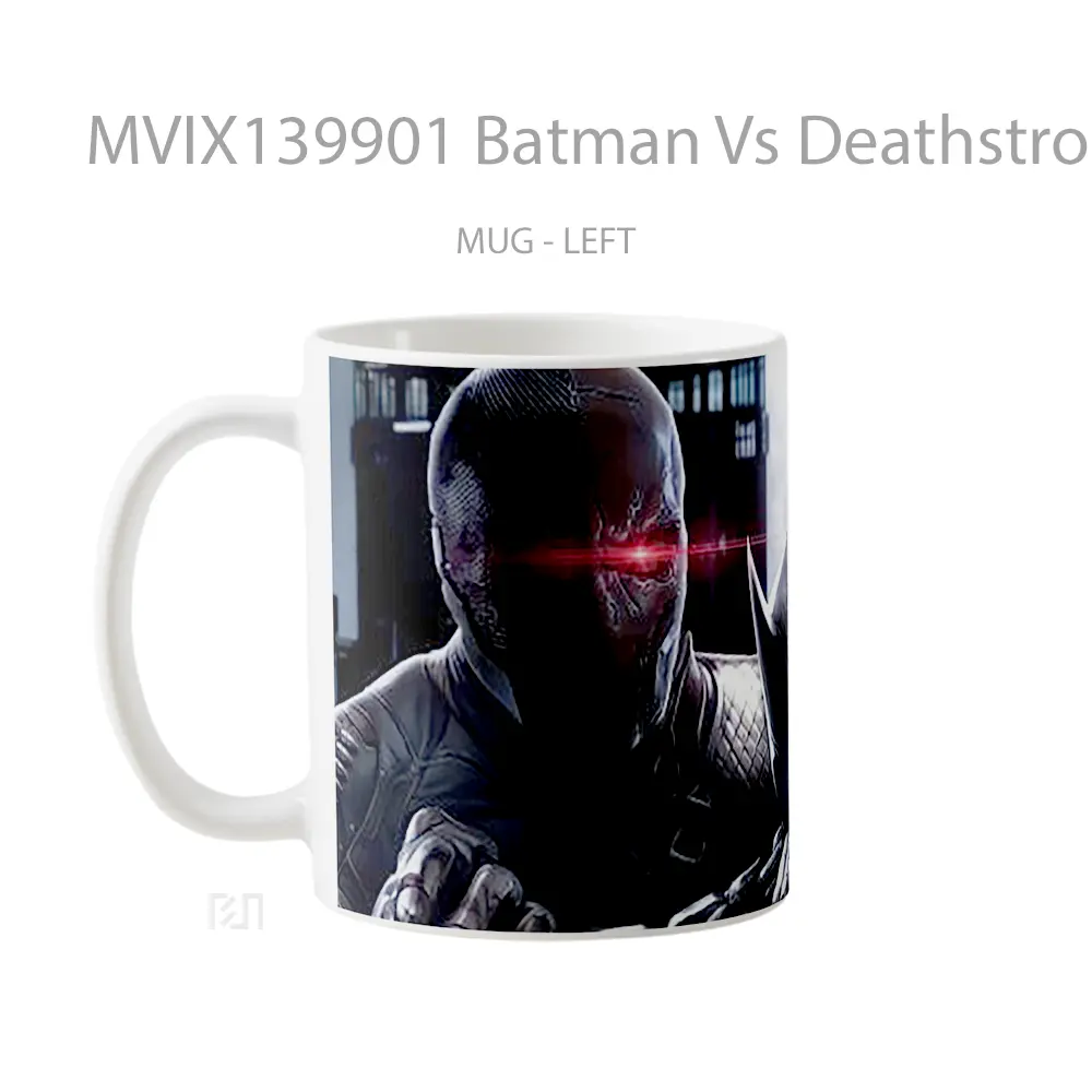 Mug Batman Vs Deathstroke V1 Gelas Superhero - All-side / Desain