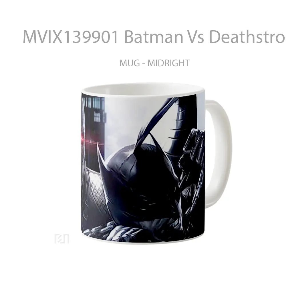 Mug Batman Vs Deathstroke V1 Gelas Superhero - All-side / Desain