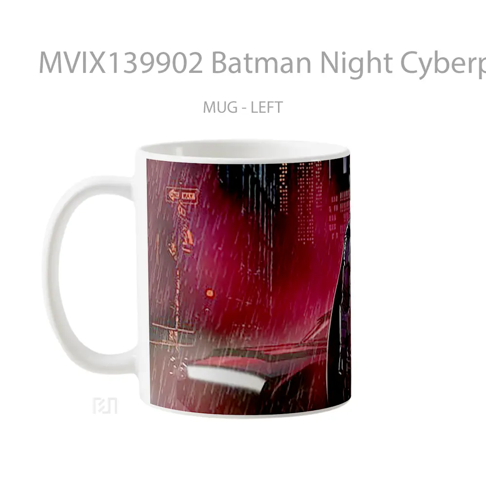 Mug Batman Night Cyberpunk Gelas Superhero - All-side / Desain