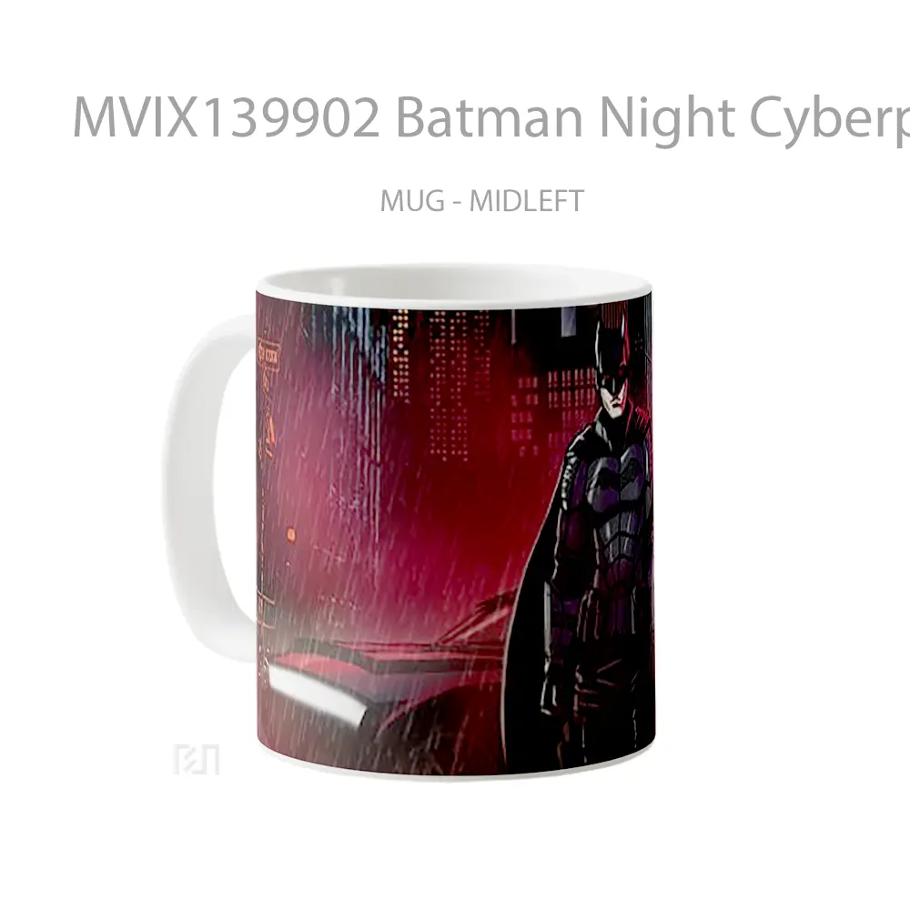 Mug Batman Night Cyberpunk Gelas Superhero - All-side / Desain
