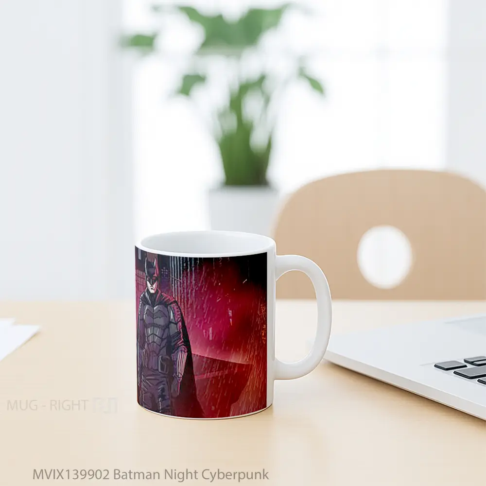 Mug Batman Night Cyberpunk Gelas Superhero - All-side / Desain