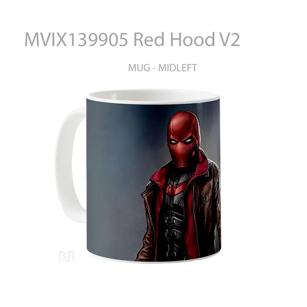 Mug Red Hood V2 Gelas Superhero - All-side / Desain