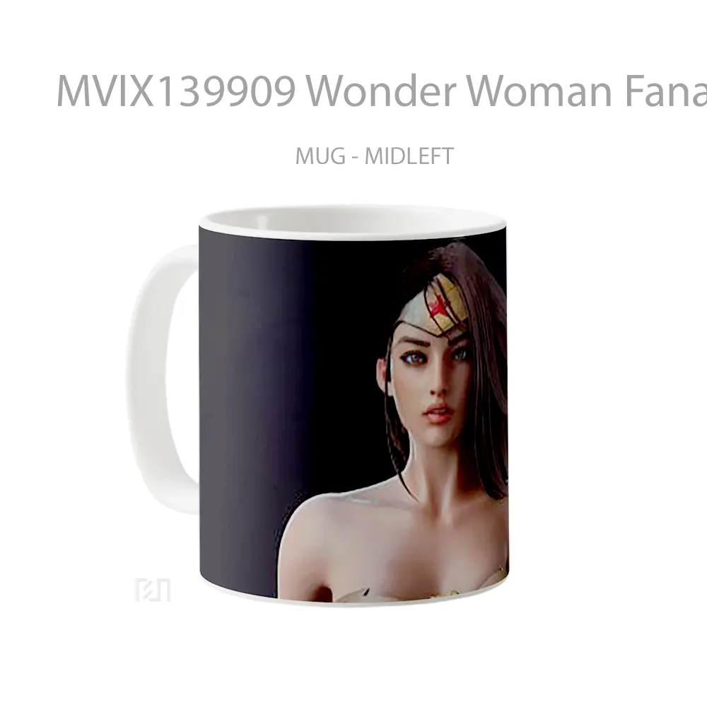 Mug Wonder Woman Fanart 2021 Gelas Superhero - All-side / Desain