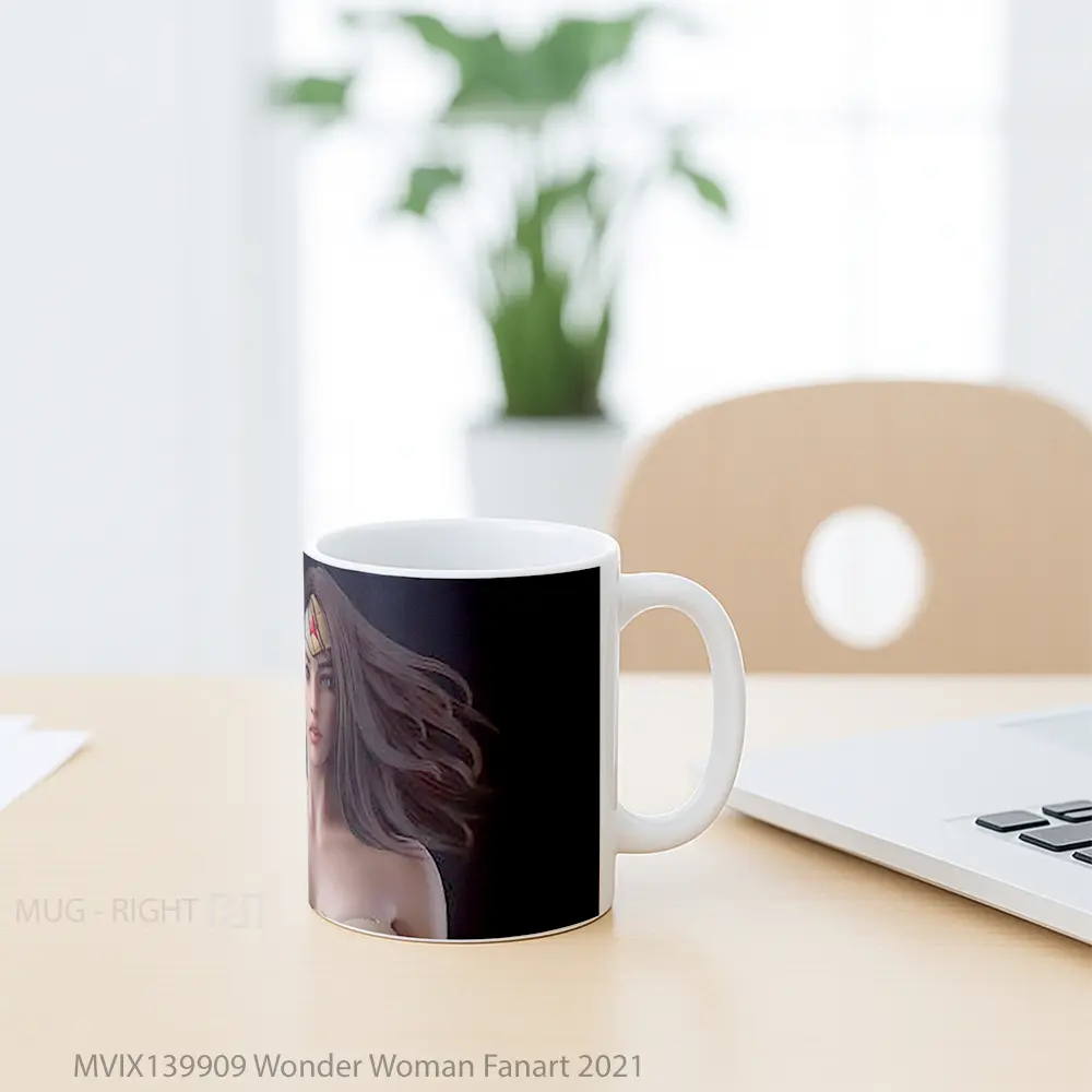 Mug Wonder Woman Fanart 2021 Gelas Superhero - All-side / Desain