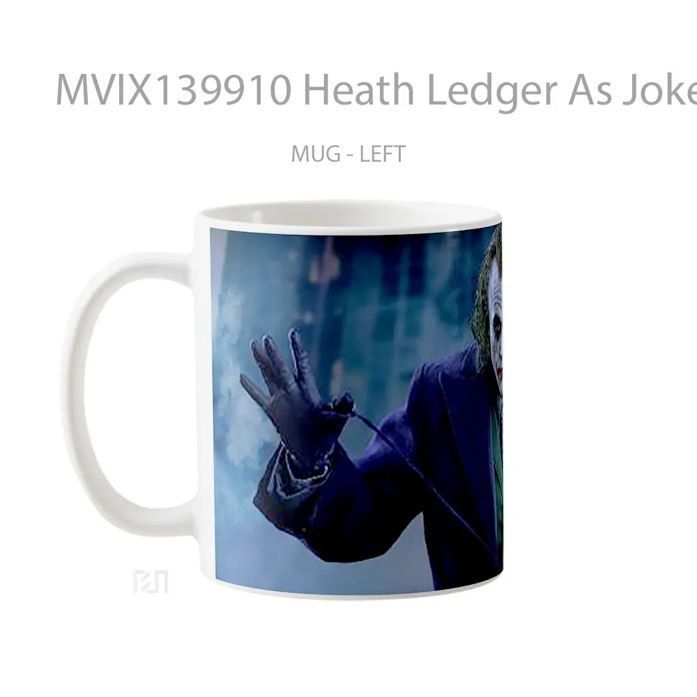 Mug Heath Ledger As Joker Fanart V1 Gelas Superhero - All-side / Desain