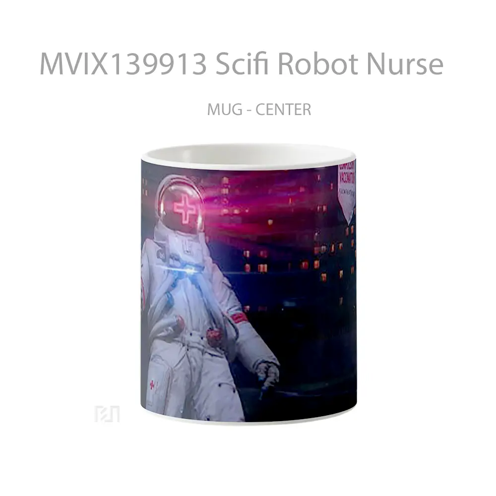 Mug Scifi Robot Nurse Gelas Keramik Unik