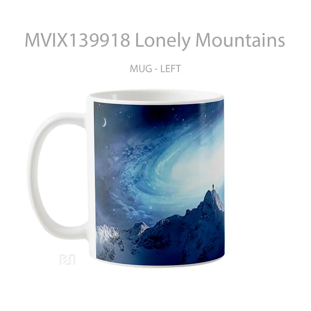Mug Lonely Mountains Gelas Pemandangan Alam - All-side / Desain