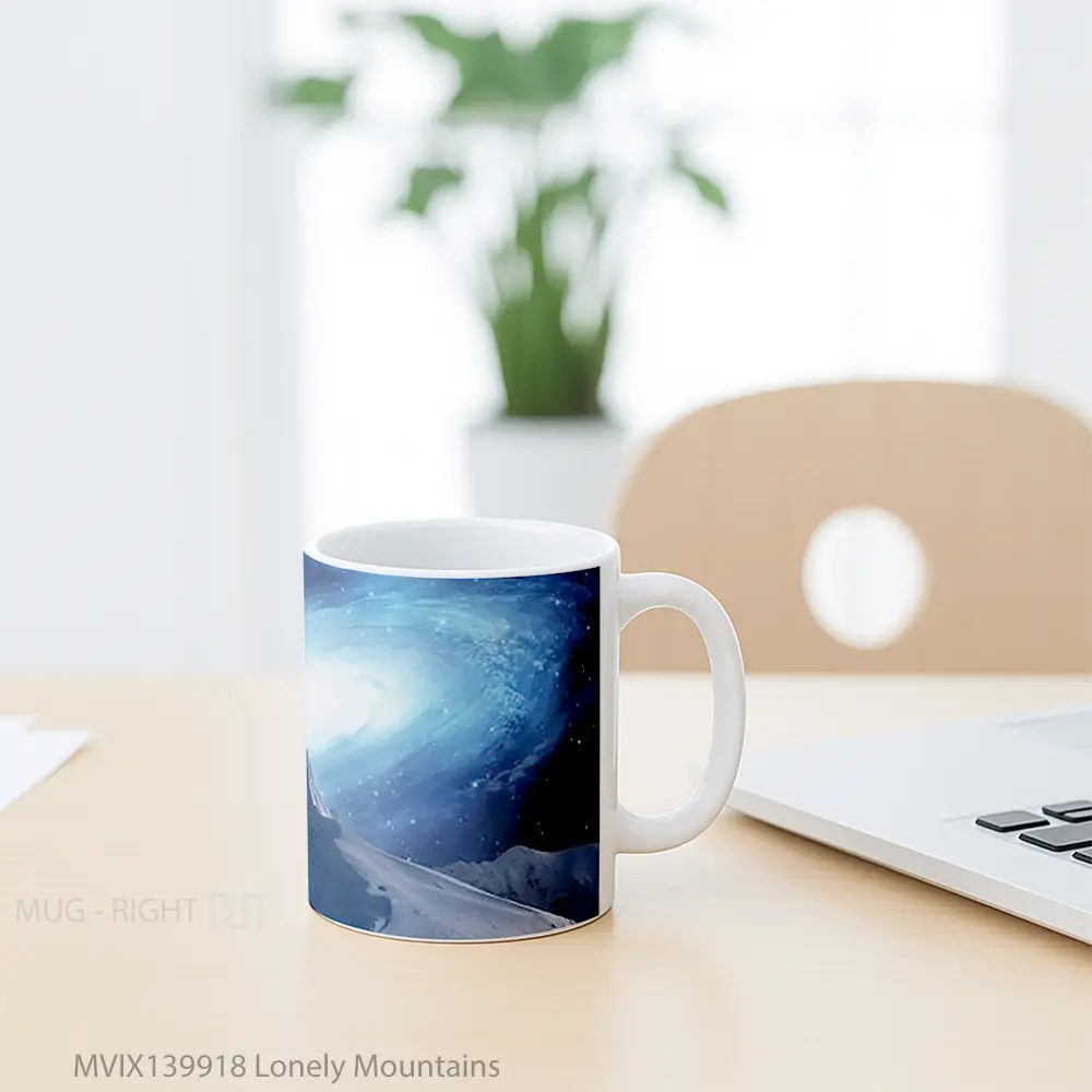 Mug Lonely Mountains Gelas Pemandangan Alam - All-side / Desain