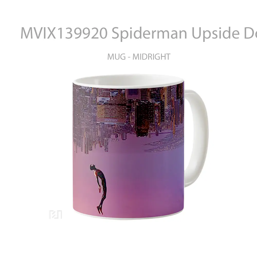 Mug Spiderman Upside Down Gelas Superhero - All-side / Desain