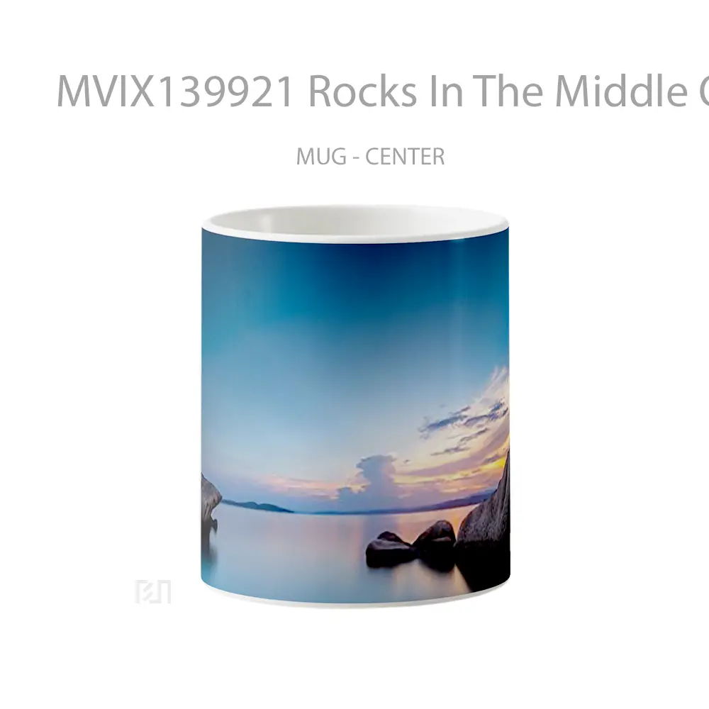 Mug Rocks In The Middle Of The Sea Gelas Pemandangan Alam