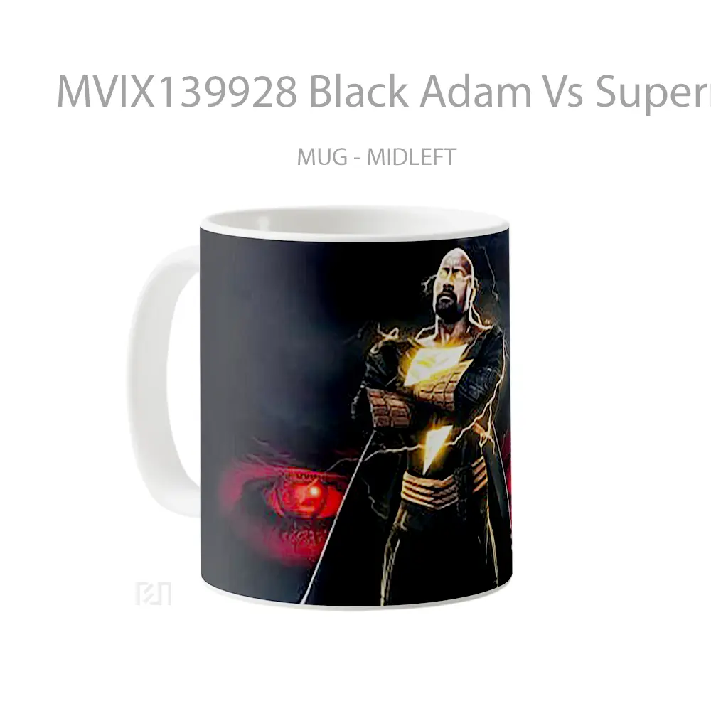 Mug Black Adam Vs Superman V2 Gelas Superhero - All-side / Desain
