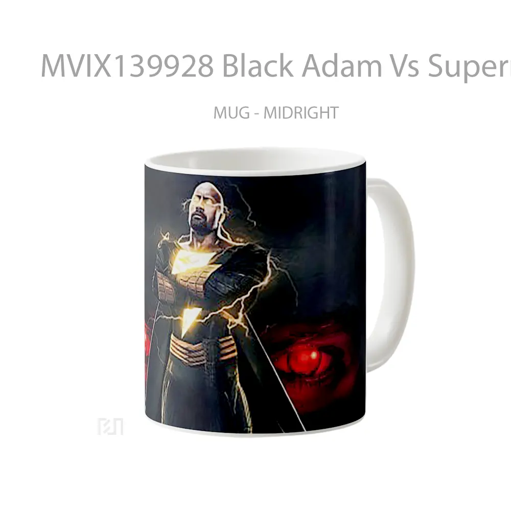 Mug Black Adam Vs Superman V2 Gelas Superhero - All-side / Desain