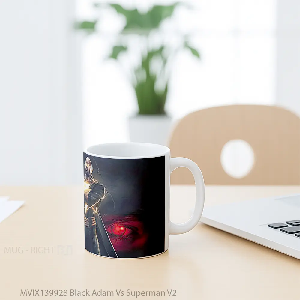 Mug Black Adam Vs Superman V2 Gelas Superhero - All-side / Desain