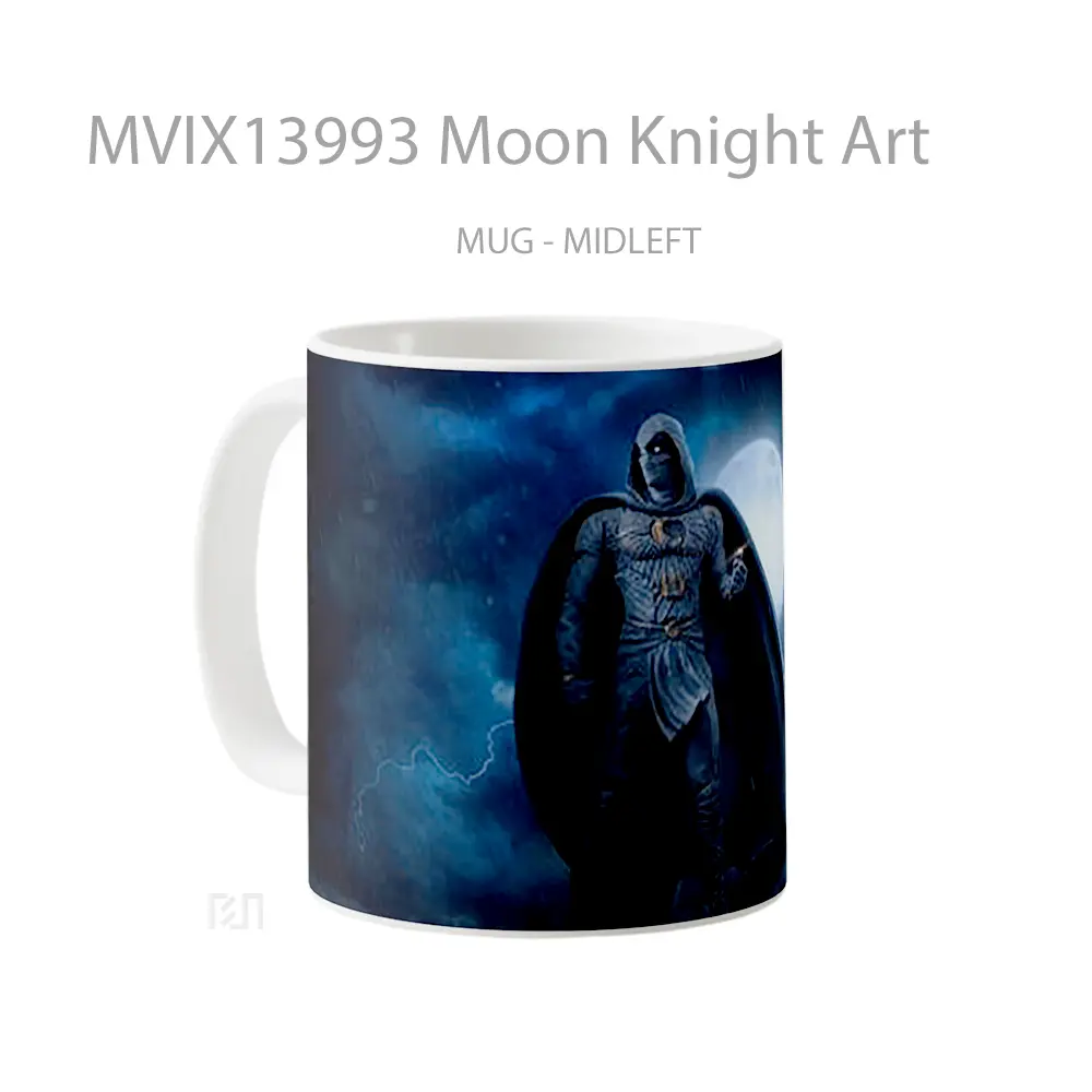 Mug Moon Knight Art Gelas Fantasi - All-side / Desain