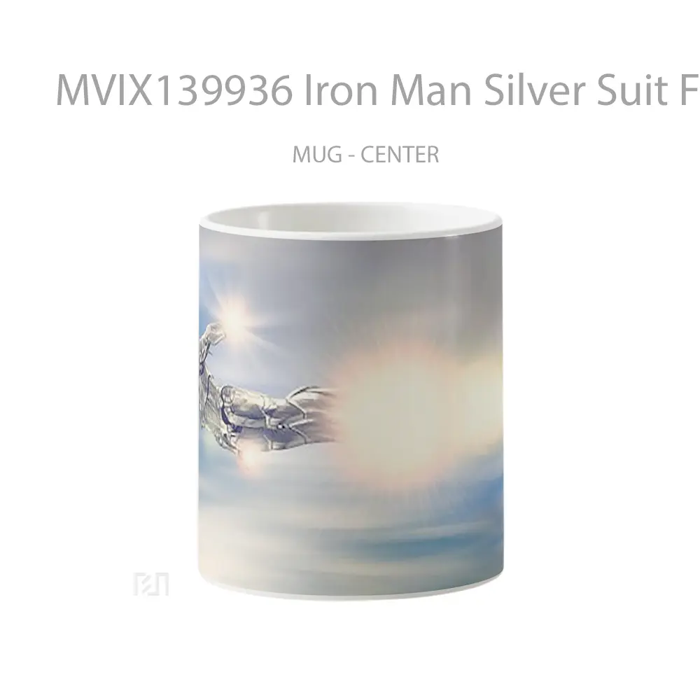 Mug Iron Man Silver Suit Flying Gelas Superhero