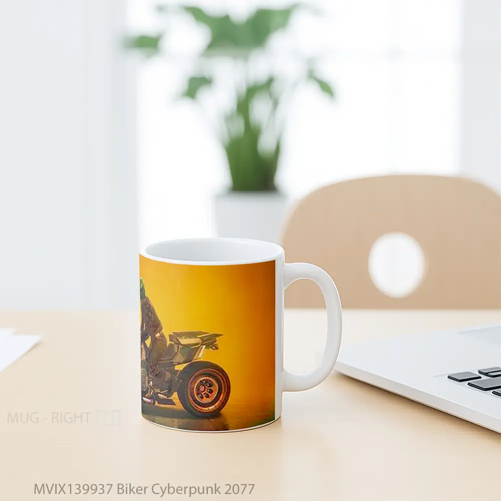 Mug Biker Cyberpunk 2077 Cangkir Gamer - All-side / Desain